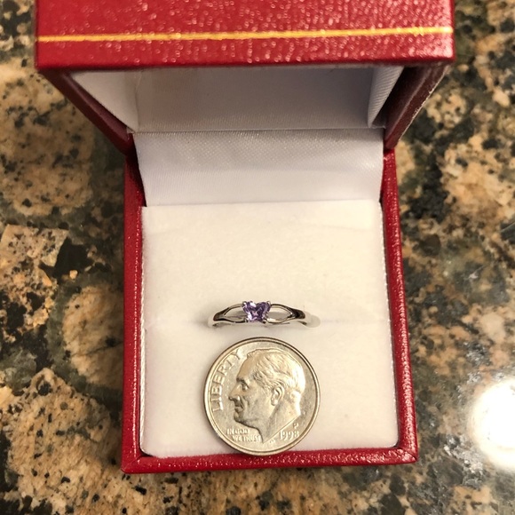 STERLING SILVER SYN AMETHYST RINGS SIZE 4 32 NWT - Picture 5 of 6